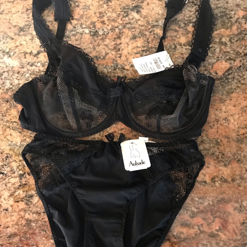 Aubade bra 34f  panties sz 2 small nwt